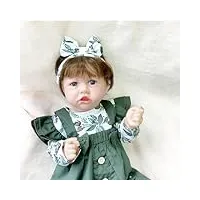 besbet reborn poupon, 18pouces 46cm mou tendre poupée en vinyle de silicone pour les enfants,c-girl