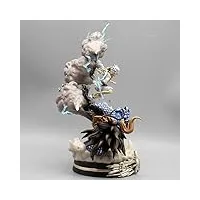 fguérininternational figurine luffy one piece combat kaidou statuette décoration dragon eclair nuage cadeau anniversaire noël pvc 24cm