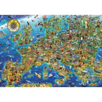puzzle 500 piã¨ces : la folle carte d'europe