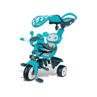 tricycle enfant baby driver confort bleu + ombrelle smoby