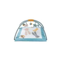 nattou tapis d'éveil avec arches lapidou - 80 x 80 cm - en polyester - gris et bleu nat5414673877503