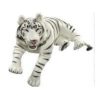 hansa peluche geante tigre blanc couche 150 cm l 4923