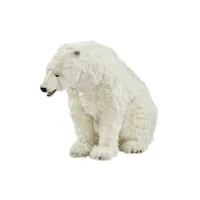 hansa peluche geante ours polaire assis 92 cm h et 155 cm l 4191