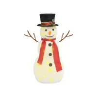 figurine de bonhomme de neige de noël à led tissu 60 cm