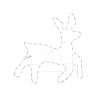 rennes de noël avec led 2 pcs blanc chaud 57x55x4,5 cm