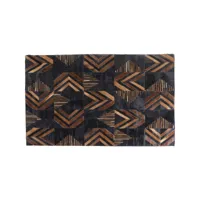 tapis puzzle 240x170cm noir et brun