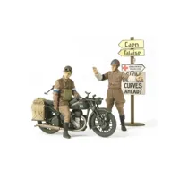 maquette moto militaire britannique bsa m20 avec figurines