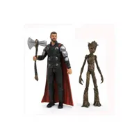avengers infinity war - select figurines thor & groot 18 cm diamapr182167