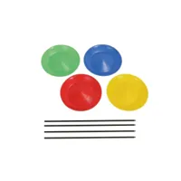 hudora - jeu de plein air et sport - cones pour jongler avec des tiges - 4 pieces