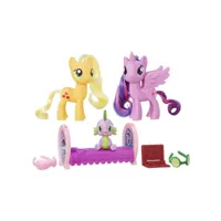 figurine my little pony : coffret amies pour la vie : twilight sparkle et applejack