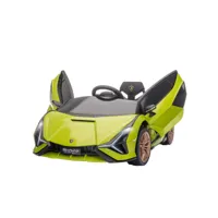 voiture électrique enfant de sport supercar 12 v - v. max. 5 km/h effets sonores + lumineux vert