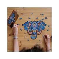 unidragon puzzle en bois 700pcs eternal elephant taille royale 62x47cm