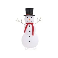 figurine de bonhomme de neige de noël à led tissu 120 cm