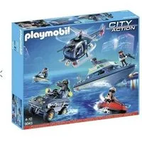 playmobil picwic toys playmobil city action - véhicules forces spéciales police - 9043