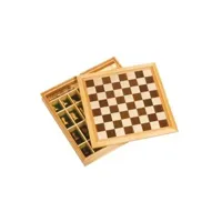 jeu de stratégie goki jeu d'echecs, dame et moulin en boîte en bois, jeu de société