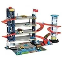circuit voitures picwic toys garage - parking 4 niveaux (+ 5 véhicules)