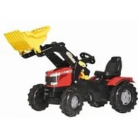véhicule à pédale rolly toys tracteur escalier rollyfarmtrac mf 8650 rouge / noir