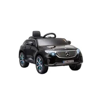 véhicule électrique pour enfant homcom voiture véhicule électrique enfants 12 v - v. max. 5 km/h effets sonores + lumineux mercedes eqc 400 4matic noir