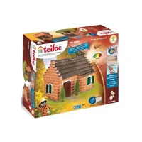 autres jeux de construction teifoc kit maison historique 42,5 cm carton brun 374 pièces