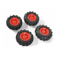véhicule à pédale rolly toys lot de roues jantes rouge pour rollyfarmtrac premium