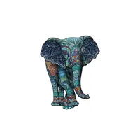puzzle generique puzzle en bois 156pcs éléphant pour adulte et enfant _ multicolore