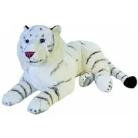 animal en peluche wild republic peluche ck jumbo tigre de 76 cm blanc