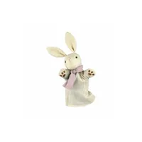 animal en peluche egmont toys marionnette lapin blanc en coton