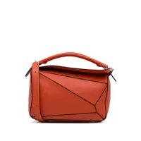 loewe pre-owned 2017 medium puzzle bag satchel - orange
