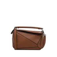 loewe pre-owned 21th century small puzzle bag satchel - marron