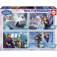 puzzle de 50 ã  150 piã¨ces : 4 puzzles : la reine des neiges (frozen)