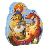 puzzle 54 piã¨ces : silhouette : vaillant et les dragons