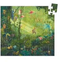 puzzle 54 piã¨ces : silhouette : dans la jungle