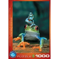 puzzle 1000 piã¨ces : grenouille aux yeux rouges