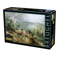 puzzle 1000 piã¨ces : chute d'icare, pieter brueghel