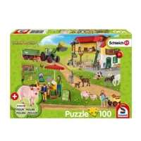 puzzle 100 piã¨ces avec figurine : ferme et magasin de la ferme
