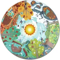 puzzle circulaire 16 piã¨ces : 4 saisons