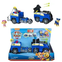 spin master spin master 6056033/20122673 - paw patrol chase 2 - en - 1 - split deuxième voiture de police avec 2 figurines  bleu