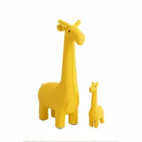 crochetts jouet peluche crochetts amigurumis pack jaune girafe 53 x 16 x 55 cm 90 x 33 x 128 cm 2 pièces