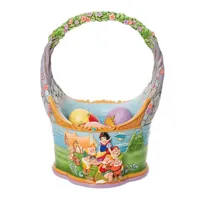 enesco easter basket with 3 snow white eggs multicolore