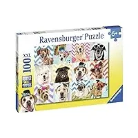 ravensburger- puzzle 100 pièces xxl chiens déguisés enfant, 4005556108701, néant