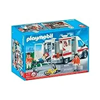 playmobil - 4221 - jeu de construction - ambulanciers / blessé / véhicule
