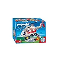 playmobil - 4222 - jeu de construction - sauveteurs / hélicoptère de sauvetage