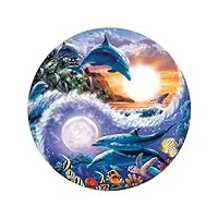 ravensburger sundram dolphin dance rond 1000 pièces puzzle - version anglaise