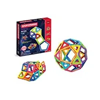 magformers basic 62pcs set - jeu de construction magnétique pour enfant - jeu éducatif de formes multicolores aimantées - 62 pcs - à partir de 6 ans