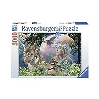 ravensburger - puzzle adulte - puzzle 3000 pièces - loups au clair de lune - adultes et enfants dès 14 ans - puzzle de qualité premium fabriqué en europe - animaux - 17033