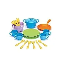 green toys - 66071 - jeu d'imitation - cuisine - cookware and dining set