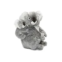 wwf - peluche maman koala et bébé - peluche réaliste avec de nombreux détails ressemblants - douce et souple - normes ce - hauteur 28 cm