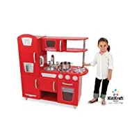 kidkraft - 53156 - jeu d'imitation - cuisine - retro - rouge