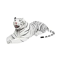 brubaker tigre rugissant - peluche aux dents blanches 130 cm - peluche couchée, réaliste - roi de la jungle