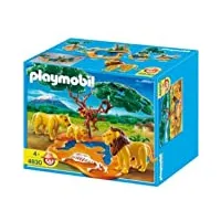 playmobil - 4830 - jeu de construction - famille de lions avec singes